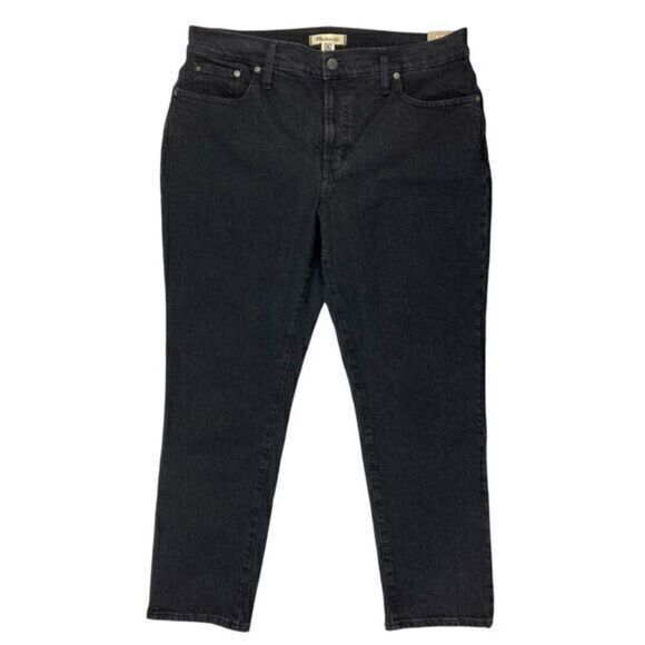 Madewell Denim - NWT Madewell Jeans Womens 32 Black Mid‎ Rise Perfect Vintage Dark Wash Denim
